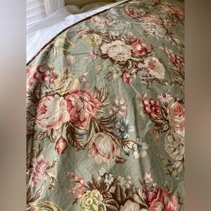 Vintage Ralph Lauren CHARLOTTE Sage Sateen Full/Queen Duvet Cover RARE